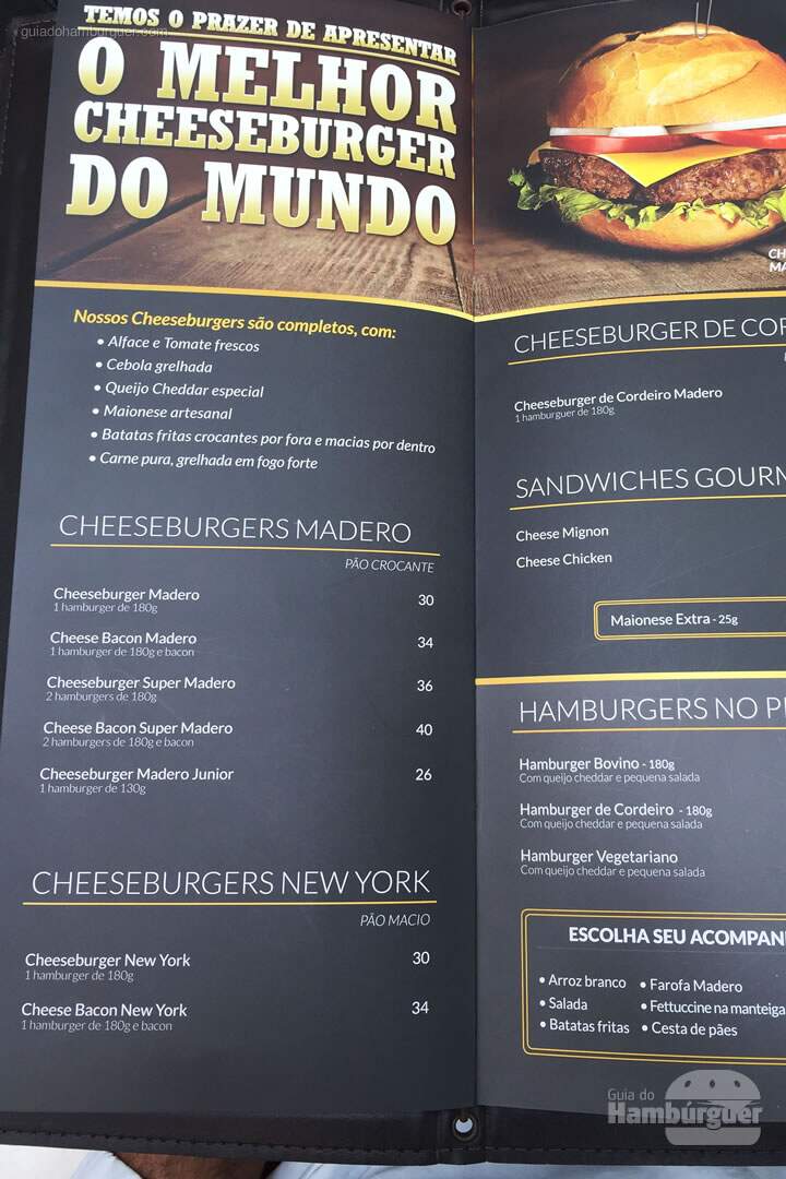restaurante madero | Guia do Hambúrguer - O maior site especializado em  hambúrguer do Brasil - cardápio madero