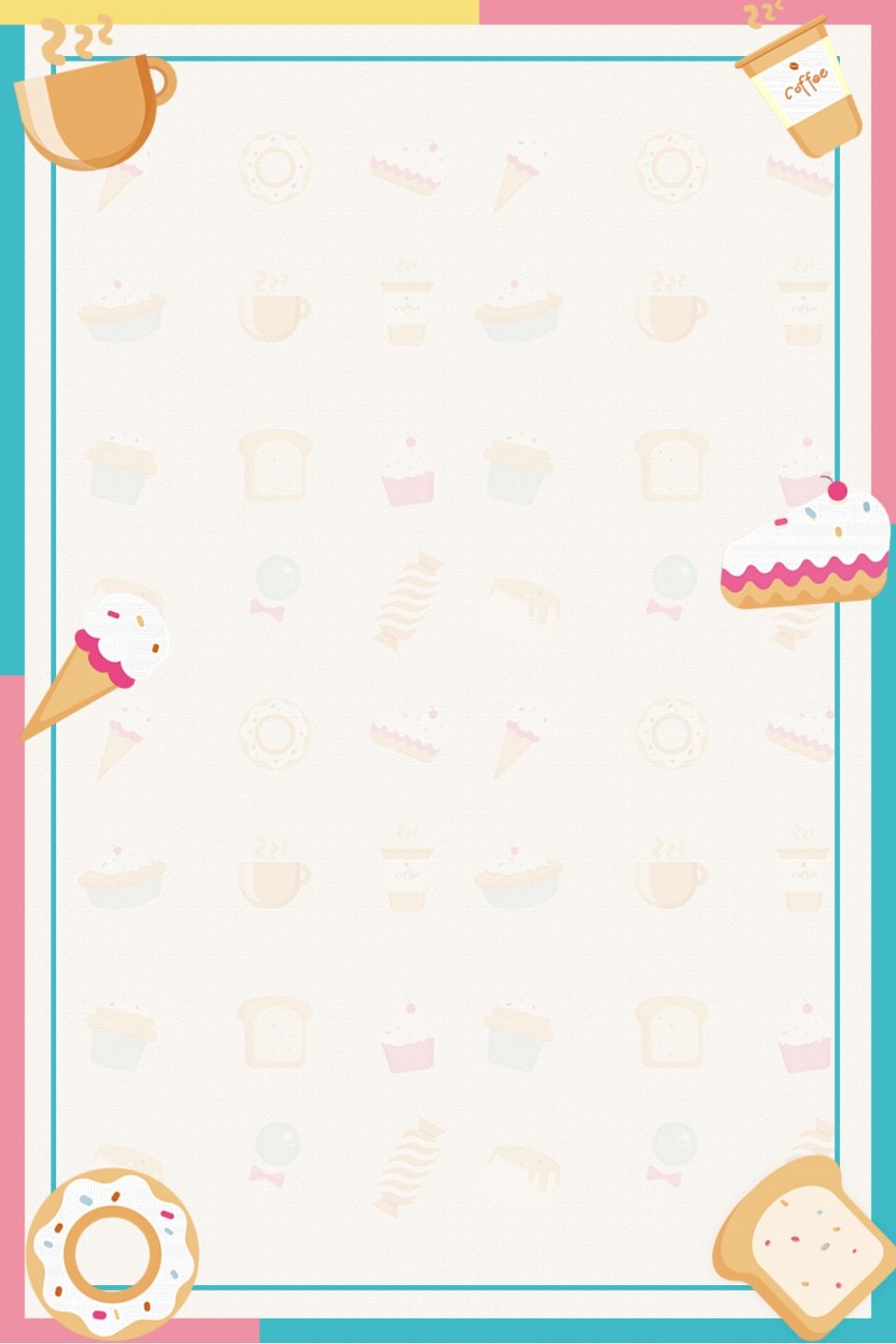 Enjoy Afternoon Tea Sweet Taste Poster Background Material | Cartaz doces,  Arte de doces, Cartões de visita para padaria - fundo para cardapio de bolos