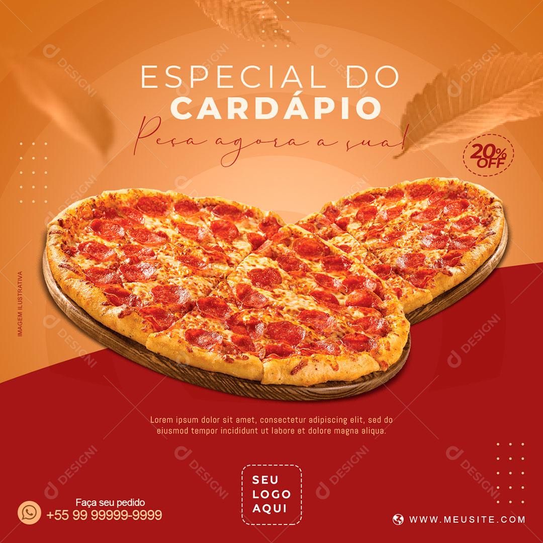 Social Media Pizzaria Especial Do Cardápio Pizza PSD Editável [download] -  Designi