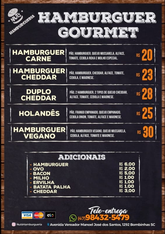 Cardápio de Hambúrguer Artesanal – 25 Ideias de Sucesso! - cardapio hamburgueria