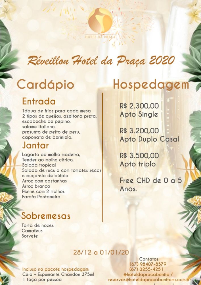 Bonito conta com programação especial para as festas de fim de ano - Bonito  Notícias - Notícias de Bonito, Mato Grosso do Sul e Região. - cardapio ano novo