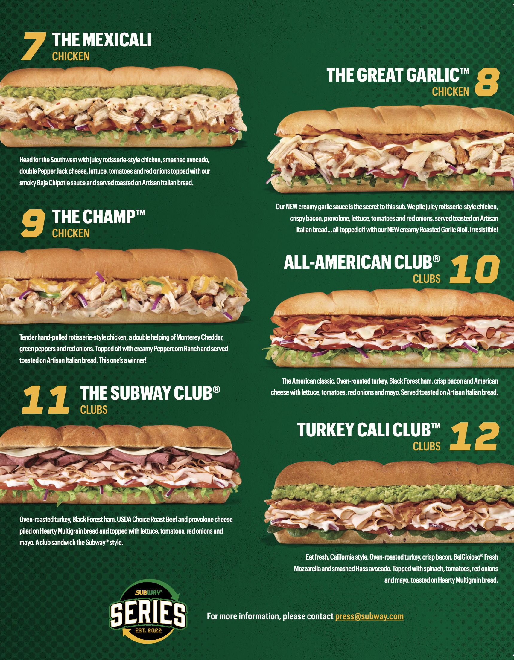 Subway Launches Most Significant Menu Change in 57 Years | QSR magazine - subway cardápio