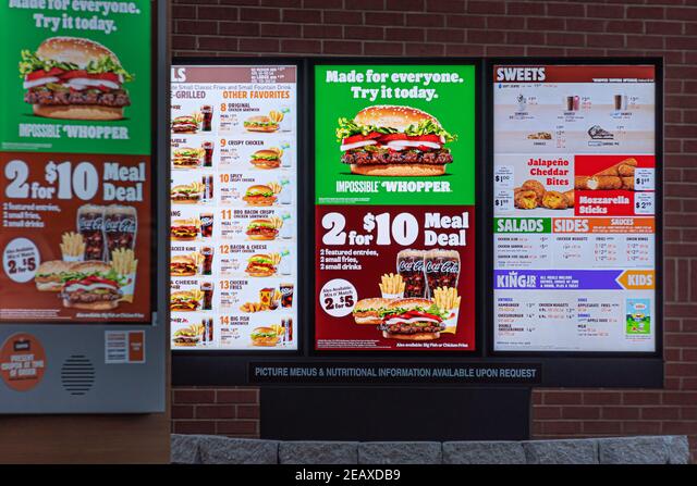 Burger king menu board hi-res stock photography and images - Alamy