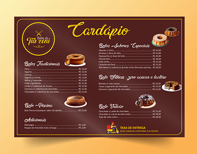 Cardápio De Bolos 项目| Behance 上的照片、视频、徽标、插图和品牌
