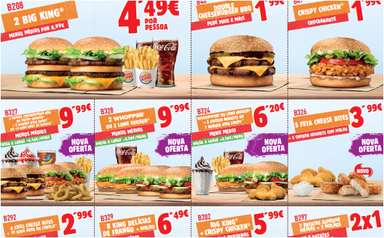 Tudo a Custo Zero: Promoções Burger King | Burger king, Burger, Burguer - cardápio do burger king