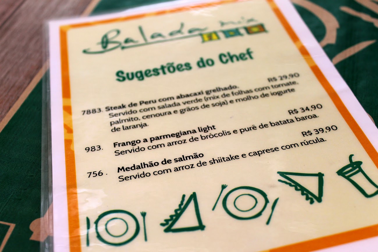 SABOREANDO FLORIPA: Cardápio Sugestões do Chef Balada Mix Floripa