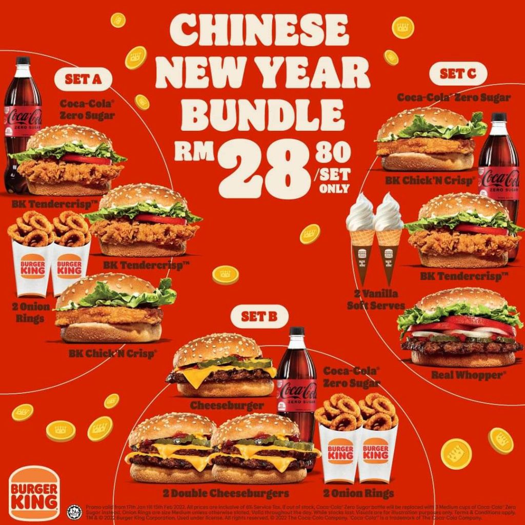 Burger King Chinese New Year bundle 2022 - lermenu.com - cardápio burger king