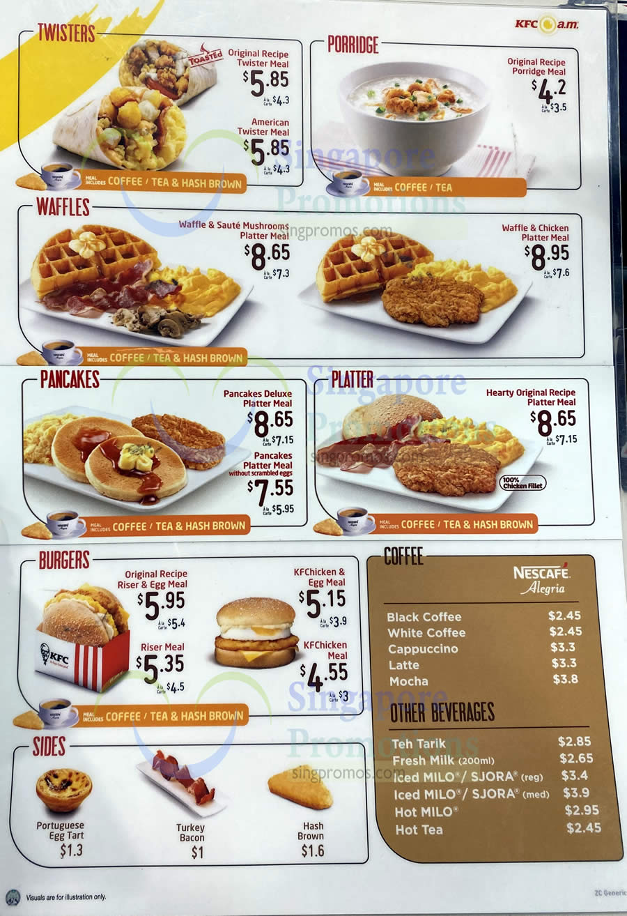 KFC S'pore Breakfast Menu as of 25 Jan 2022 – Twisters, Porridge, Platters,  Burgers, Sides, Drinks, Desserts - cardapio kfc