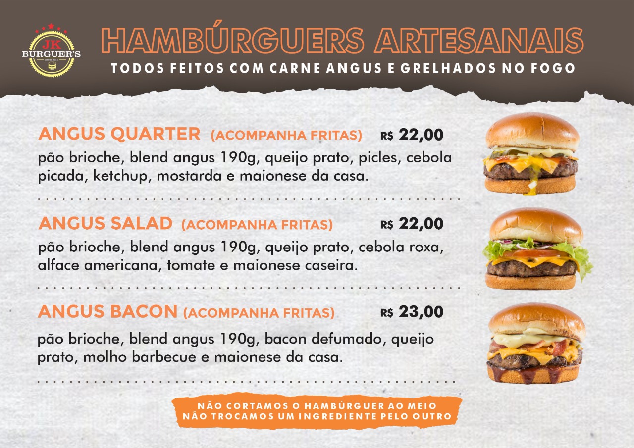 JK Burger's reinaugura com novo cardápio de lanches com hambúrguer  artesanal | Mirassol Conectada