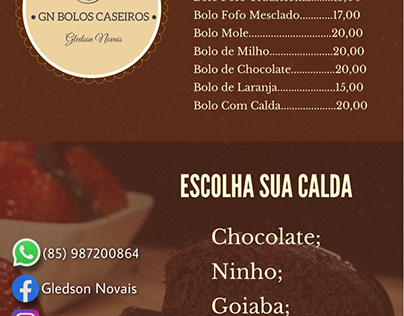 Cardápio De Bolos Projects | Photos, videos, logos, illustrations and  branding on Behance - cardapio de bolos