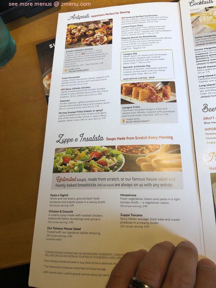 Online Menu of Olive Garden Italian Restaurant Restaurant, Wake Forest,  North Carolina, 27587 - Zmenu