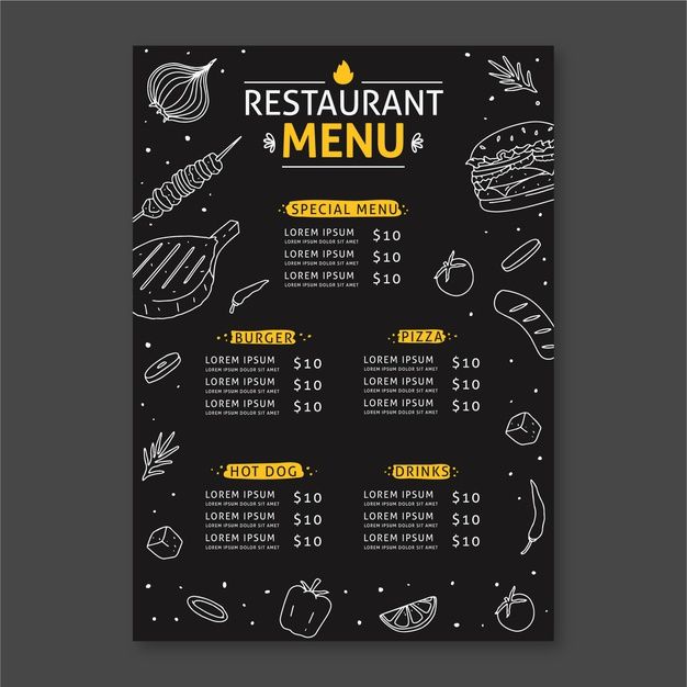 Premium Vector | Restaurant menu template design | Cafe menu design,  Restaurant menu template, Menu restaurant - cardapio vetor
