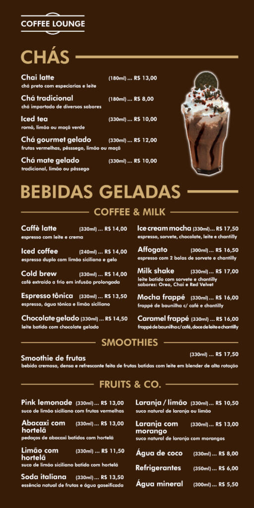 Cardápio – Coffee Lounge
