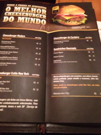 Cardápio - Picture of Madero Burger & Grill, Florianopolis - Tripadvisor - madero cardapio