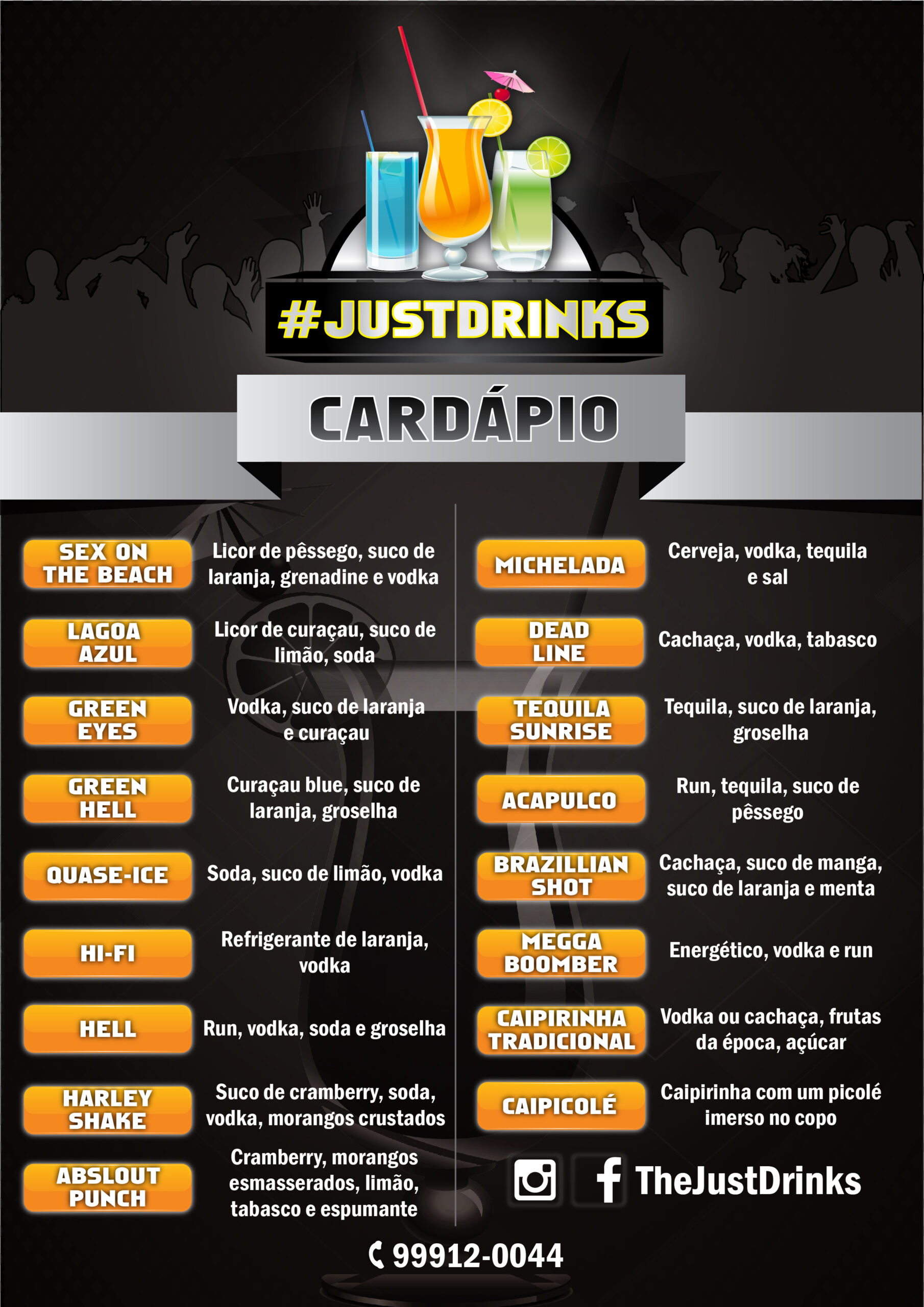 Cardápio – Just Drinks |