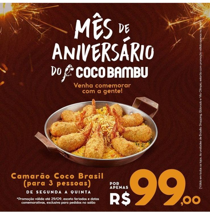 Setembro é o mês de Aniversário do Coco Bambu - Mídia e Mercado - cocobambu cardápio preço sp 2021