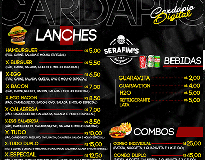 Cardápio Lanchonete 项目| Behance 上的照片、视频、徽标、插图和品牌 - cardapio lanchonete