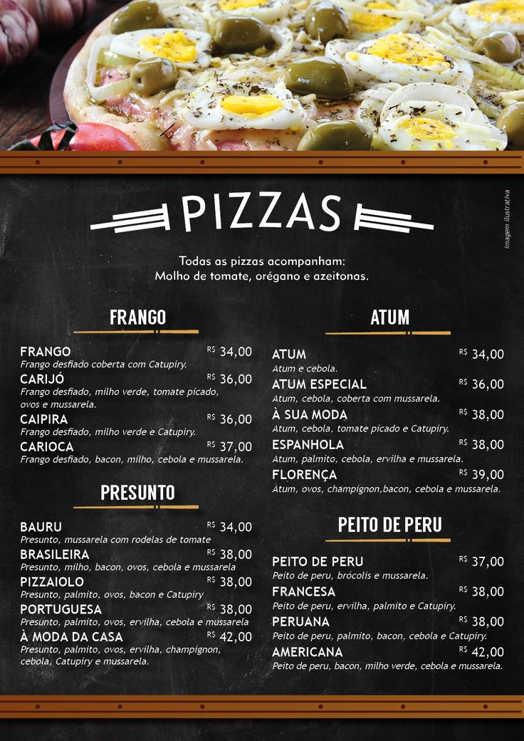 Pizzaria Menu | Cardapio de pizza, Cardápio pizzaria, Pizza - cardapio pizza