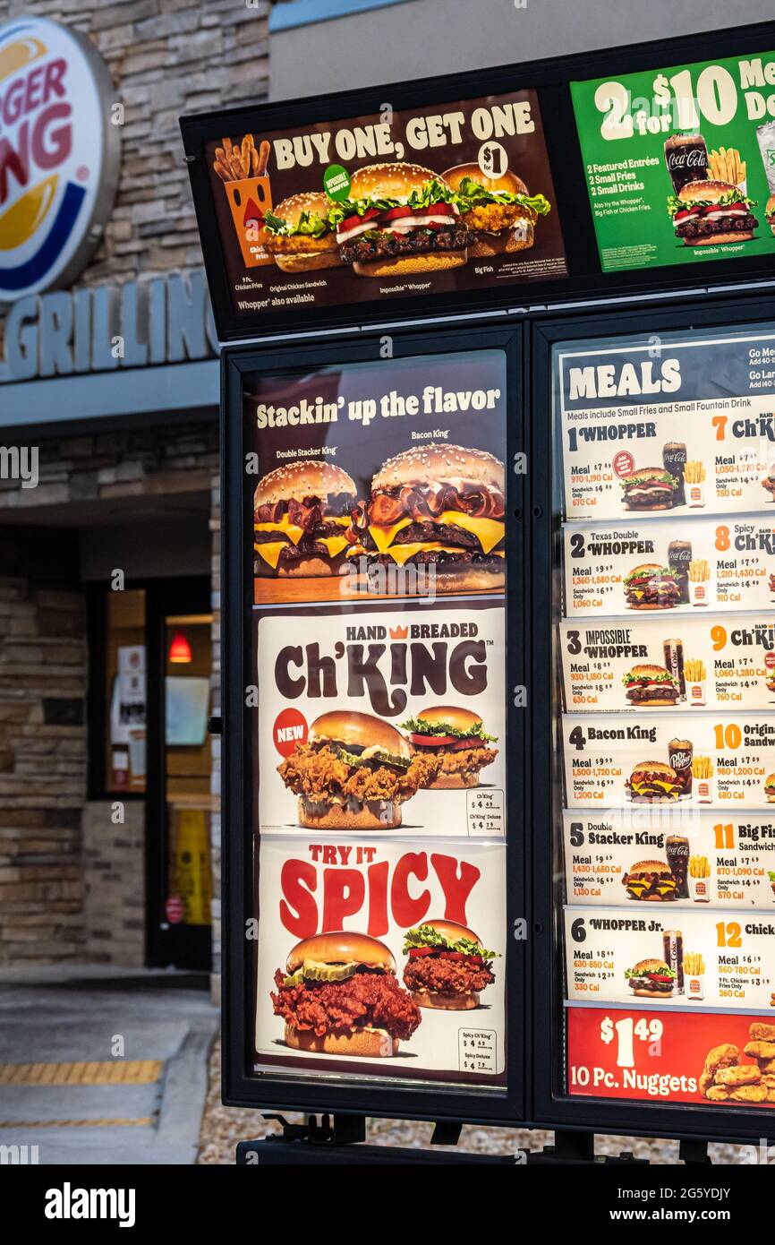 Burger king menu menu hi-res stock photography and images - Alamy - cardápio burger king