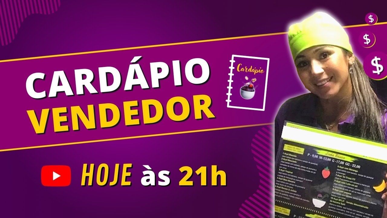 Cardápio Vendedor - YouTube