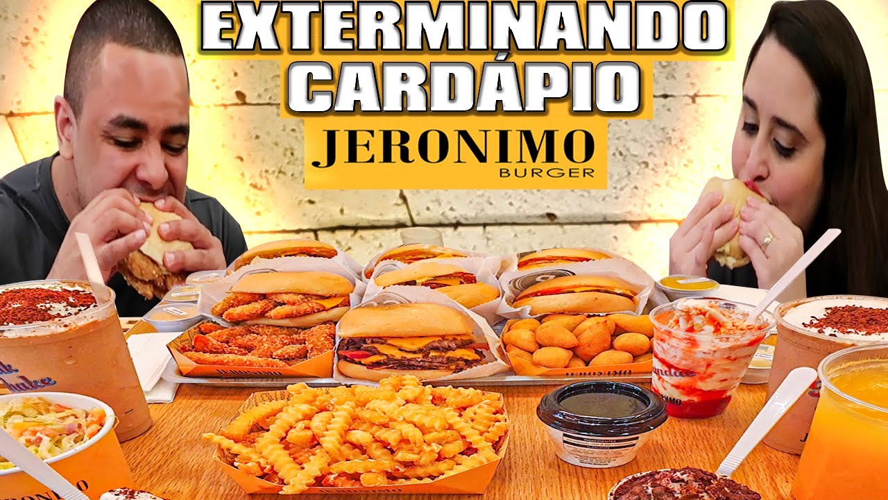 CARDÁPIO COMPLETO | JERONIMO BURGER | 13 MIL CALORIAS - YouTube - jeronimo cardapio