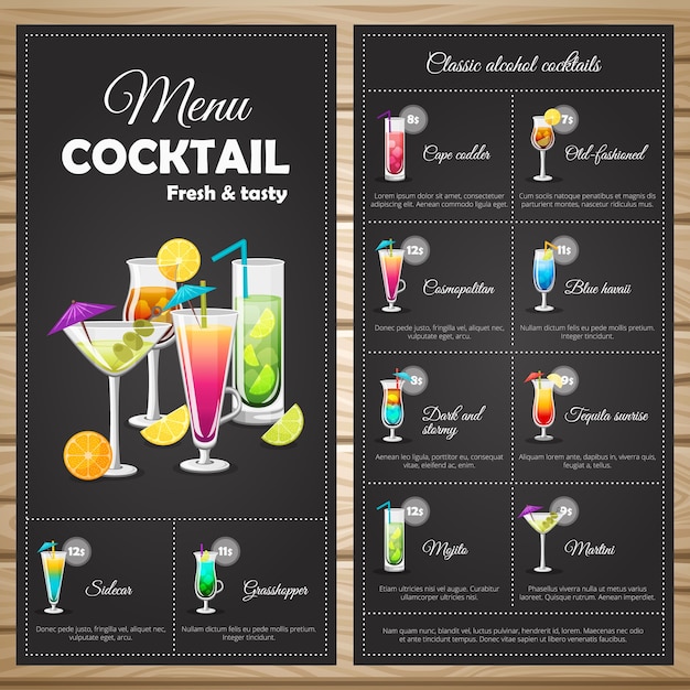 Page 3 | Drink menu Images | Free Vectors, Stock Photos & PSD - cardapio de drinks
