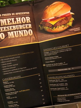 Cardápio - Picture of Restaurante Madero, Sao Paulo - Tripadvisor - cardapio madero
