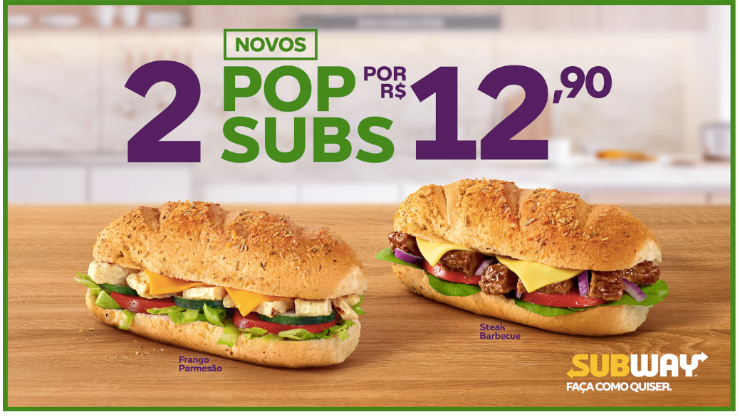 Subway® começa 2020 ampliando o cardápio e lançando o sanduíche Pop Subs e  a sobremesa La Mus – : : CidadeMarketing : : - subway cardápio
