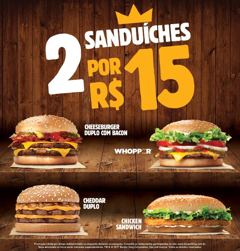 Burger King Preços: cardápios, lanches e combos, ofertas e promoções