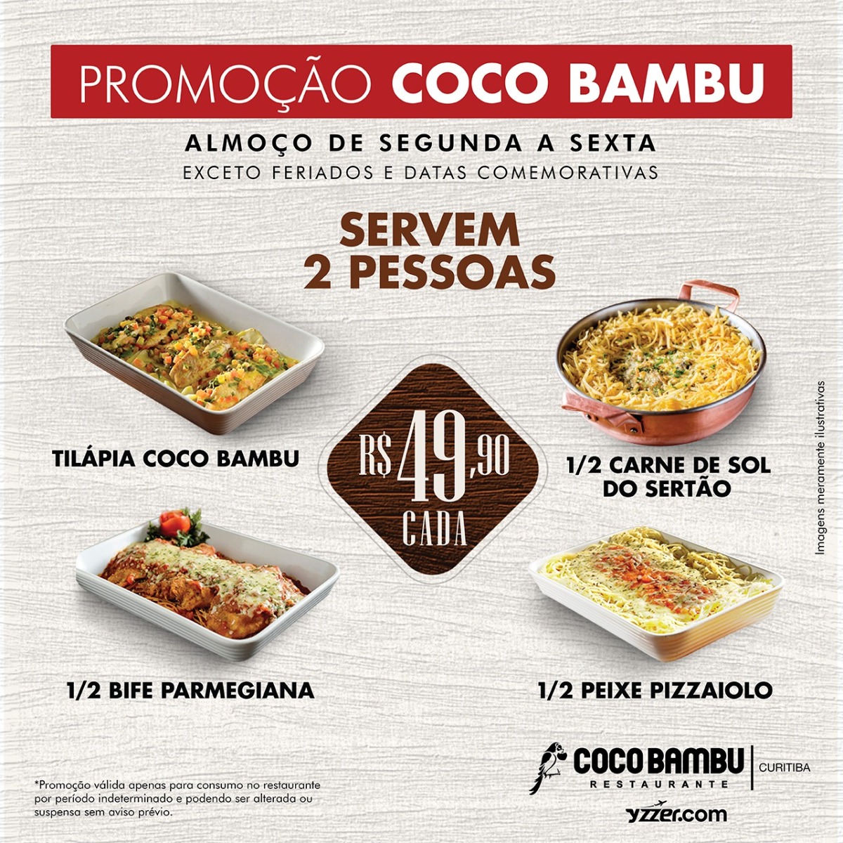 Coco Bambu anuncia pratos promocionais no valor de R$49,90 – Divirta-se!  Curitiba - cocobambu cardápio promoção