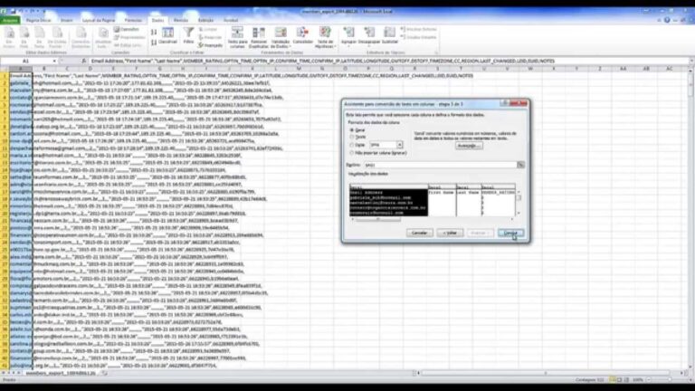 como abrir arquivo csv em colunas